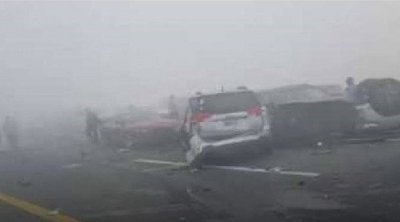 Collision entre 20 voitures sur l'autoroute Tunis-Hammamet, un mort et plusieurs blessés