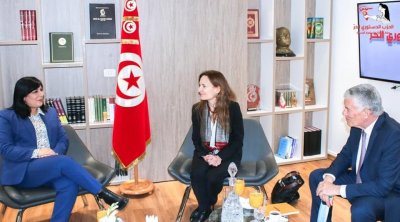 Tunisie : Abir Moussi reçoit Anne Gueguen