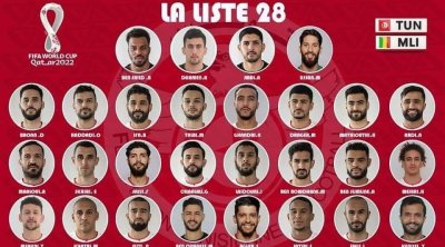 Mondial 2022-Barrages : Tunisie-Mali : Liste des convoqués