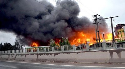 اندلاع حريق هائل بمصنع ''الفريب'' في بن عروس 