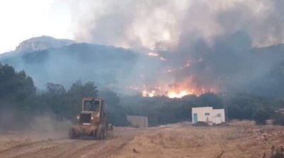 سليانة : السيطرة بنسبة كبيرة على حريق جبل برقو
