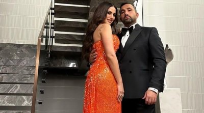 بالصور : ظهور ملفت لدرة زروق مع زوجها 