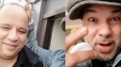 فيديو : وليد النهدي يرشق نوفل الورتاني بالبيض (فيديو)