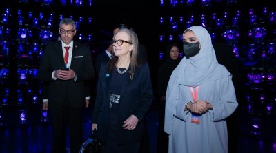 نجلاء بودن تزور متحف المستقبل بدبي 