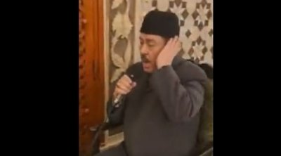 لطفي بوشناق يرفع الآذان من مقام عبد القادر الجيلاني في بغداد (فيديو)