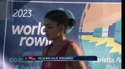 التونسية هالة بلحاج محمد بطلة العالم في سباق التجذيف الشاطئي تحت 19 سنة