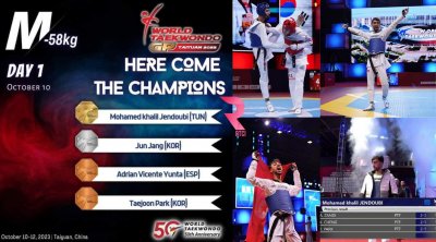 Taekwondo: le Tunisien Mohamed Khalil Jendoubi médaillé d’or