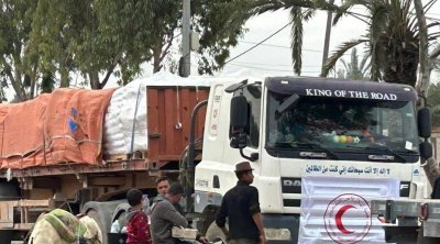 120 شاحنة مساعدات دخلت اليوم إلى غزة