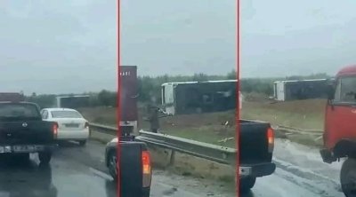 Dérapage d’un minibus sur l’autoroute Sousse-Tunis : 13 blessés