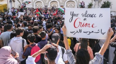 تونس : وقفة احتجاجية ترفض الإبادة الإسرائيلية في غزة