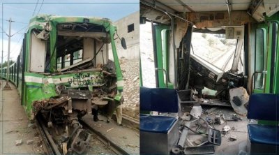 Collision entre deux rames du métro de Tunis : plusieurs blessés