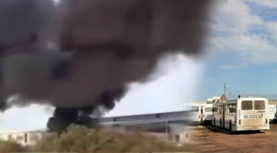 القبض على المتورط في حريق مستودع النقل بالساحل