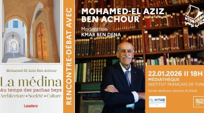 Mohamed-El Aziz Ben Achour ce jeudi à l’IFT pour débattre de son nouveau livre La médina aux temps des pacha beys