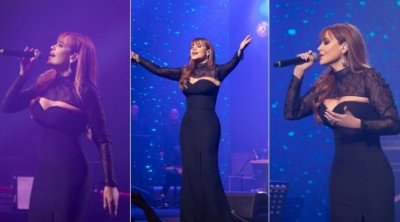 En images : Carole Samaha éblouit dans une robe noire