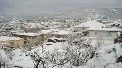 تساقط الثلوج في مرتفعات الكاف 