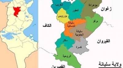 سليانة : احتجاجات و اشعال العجلات المطاطية امام مقر الولاية 