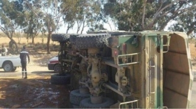 قبلي : اصابة 07 عسكريين جراء انقلاب شاحنة عسكرية في منطقة بوخروب 