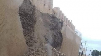 Kairouan : Effondrement d’une partie du mur de la médina après quelques mois de sa restauration