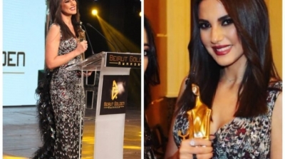 La star Dorra Zarrouk honorée à Beirut Golden Awards