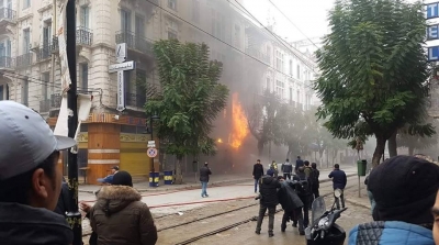Un énorme incendie au centre ville de Tunis