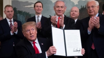 Donald Trump a signé le décret reconnaissant la souveraineté d’Israël sur le Golan