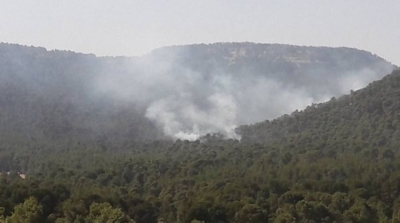 حريق بالمنطقة العسكرية المغلقة بجبل الشعانبي