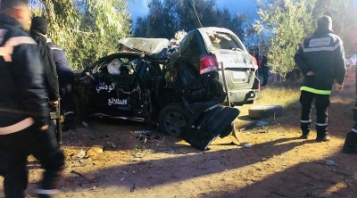 Kasserine :3 agents de la Garde décédés dans un accident du convoi du ministre de l'Intérieur