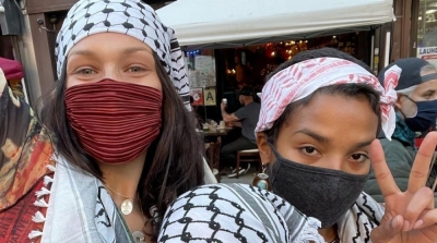 بيلا حديد تهتف في نيويورك ''فلسطين حرة من النهر إلى البحر'' .. وإسرائيل تحتج