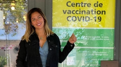 خولة سليماني تتلقى تطعيم كورونا في سويسرا (صور)