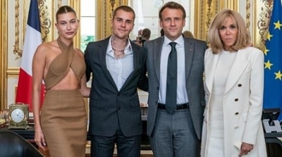 ماكرون يستقبل المغني جاستن بيبر في الإليزيه