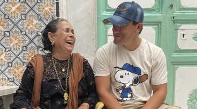 صورة : سامي الفهري و لطيفة القفصي في كواليس مسلسل ''براءة''