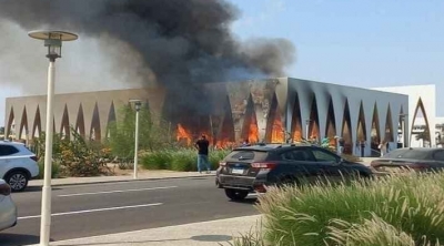 مصر : اندلاع حريق كبير بقاعة مهرجان الجونة السينمائي