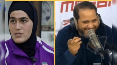 أمين ڨارة يسخر من الحارسة الايرانية بسبب شكلها (فيديو)